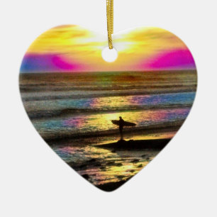 Ornamento De Cerâmica A série ideal #2 do surfista