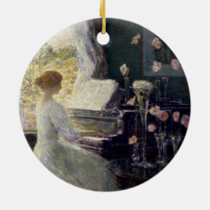 Ornamento De Cerâmica A Sonata por Frederick Childe Hassam