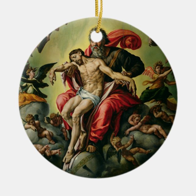 Ornamento De Cerâmica A trindade santamente (Frente)