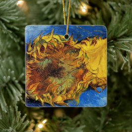 Ornamento De Cerâmica A vida eterna é dois girassóis cortados por Vincen