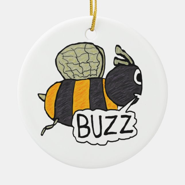 Ornamento De Cerâmica Abelha-Bico (Frente)