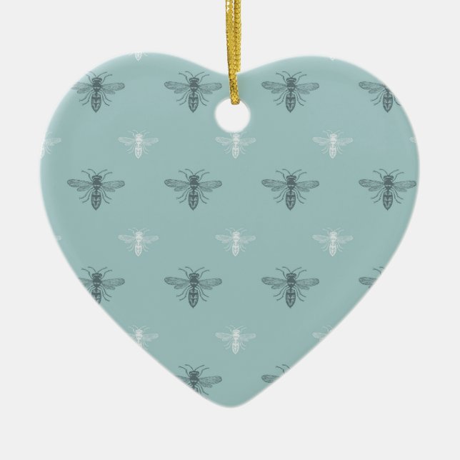 Ornamento De Cerâmica Abelhas Doce (Frente)