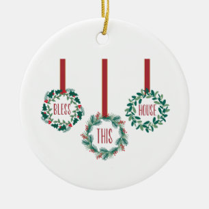 Ornamento De Cerâmica Abençoe Esta Assembleia