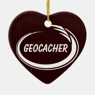 Ornamento De Cerâmica Abertura Branca do Geocacher