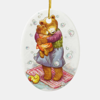 Ornamento De Cerâmica Abraço do Mama urso