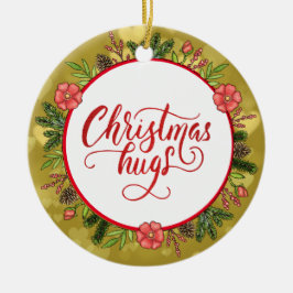 Ornamento De Cerâmica Abraços De Natal Personalizados Para O Ano
