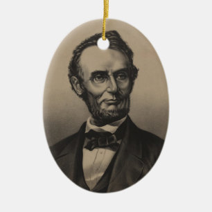 Ornamento De Cerâmica Abraham Lincoln