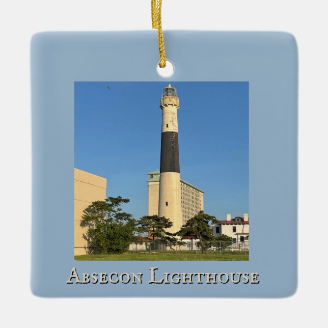 Ornamento De Cerâmica Absecon Lighthouse Ornament (Frente)