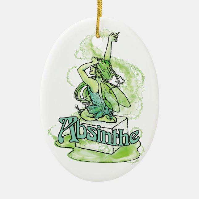 Ornamento De Cerâmica Absinthe Sugar Cube Fairy (Frente)