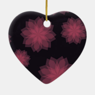 Ornamento De Cerâmica Abstração de flores rosa, legal, moderna e moder