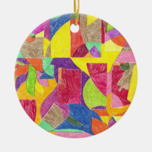 Ornamento De Cerâmica Abstracções da cor