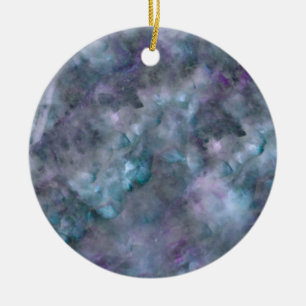 Ornamento De Cerâmica Abstract purple blue quartz marble granite  