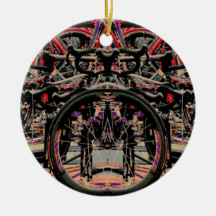 Ornamento De Cerâmica Abstrato Bikes