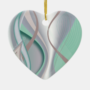 Ornamento De Cerâmica Abstrato Chocolate Mint Tornado