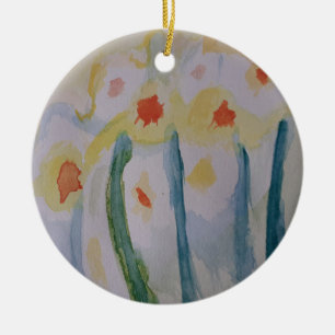 Ornamento De Cerâmica Abstrato Daffodils