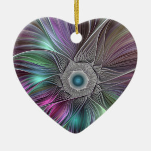 Ornamento De Cerâmica Abstrato de potência colorida com a arte frontal