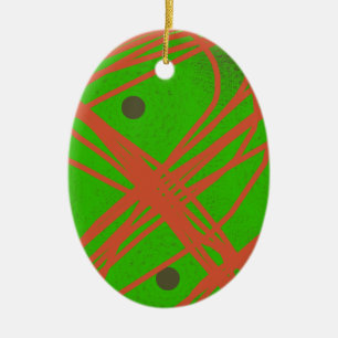Ornamento De Cerâmica abstrato de verde