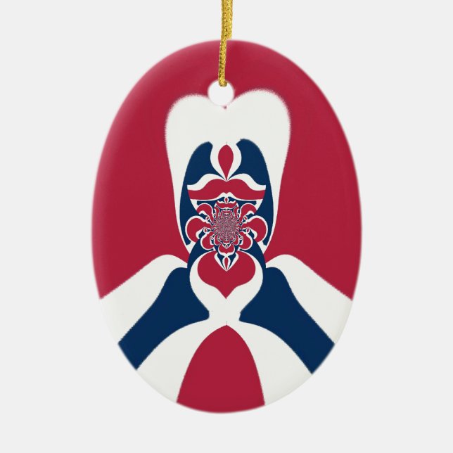 Ornamento De Cerâmica Abstrato E.T. Art Impressão (Frente)