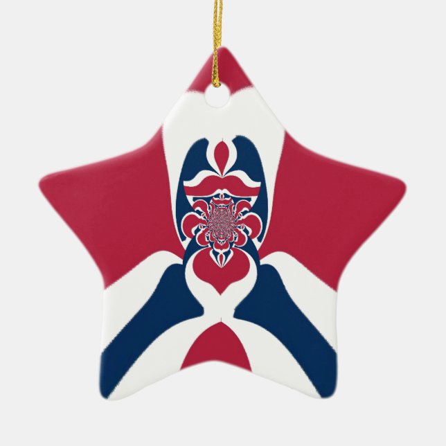 Ornamento De Cerâmica Abstrato E.T. Art Impressão (Frente)