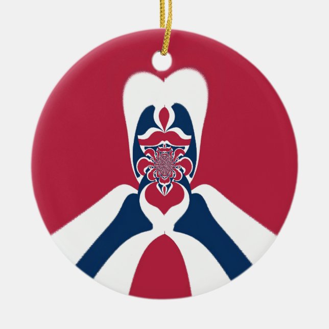 Ornamento De Cerâmica Abstrato E.T. Art Impressão (Frente)