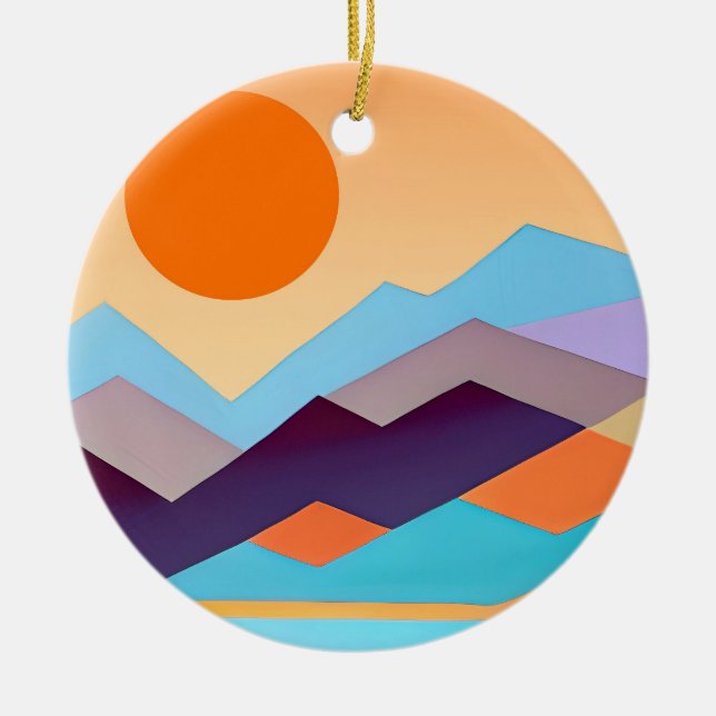 Ornamento De Cerâmica Abstrato Geométrico dos Montes do Sudoeste (Frente)