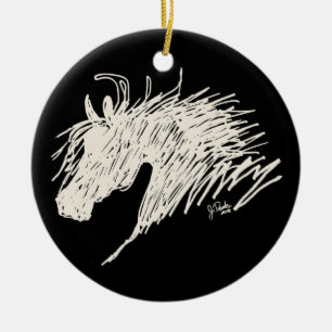 Ornamento De Cerâmica Abstrato Horse