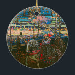 Ornamento De Cerâmica Abstrato Kandinsky Casal Anel Colorido<br><div class="desc">Esta pintura colorida é uma peça inédita da abstrato Wassily Kandinsky,  chamada Casal Anulador,  1906</div>