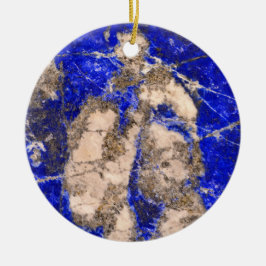 Ornamento De Cerâmica Abstrato Lapis Lazuli Blue Granite