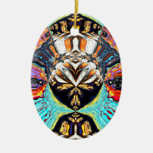 Ornamento De Cerâmica Abstrato Lotus Ornament