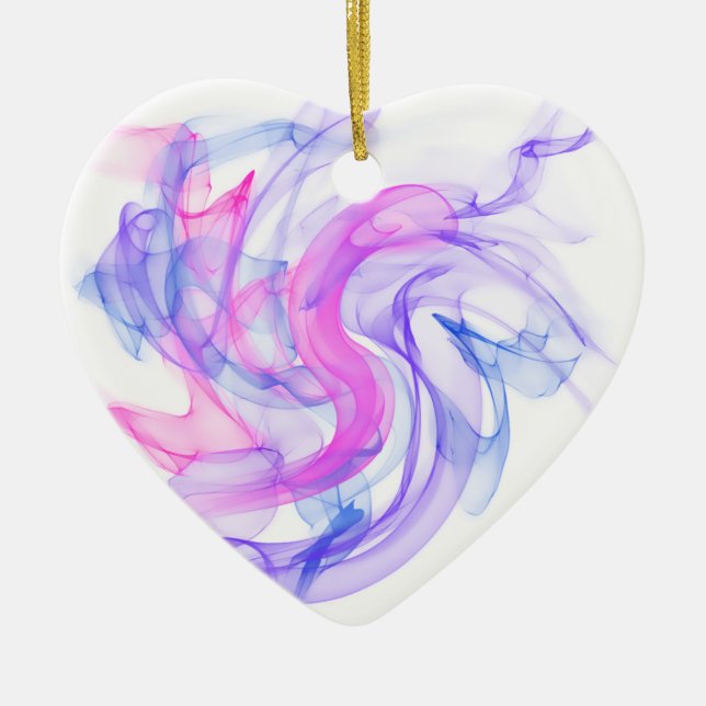 Ornamento De Cerâmica Abstrato Smoke na água (Frente)