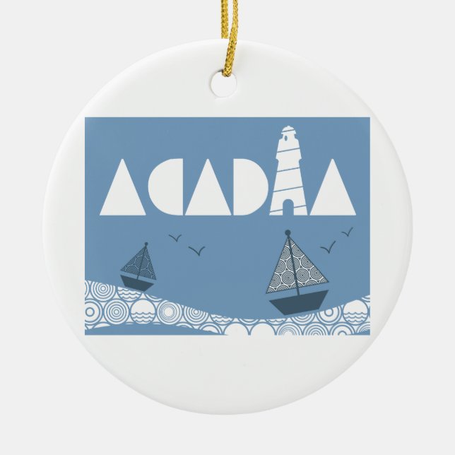 Ornamento De Cerâmica Acadia (Frente)