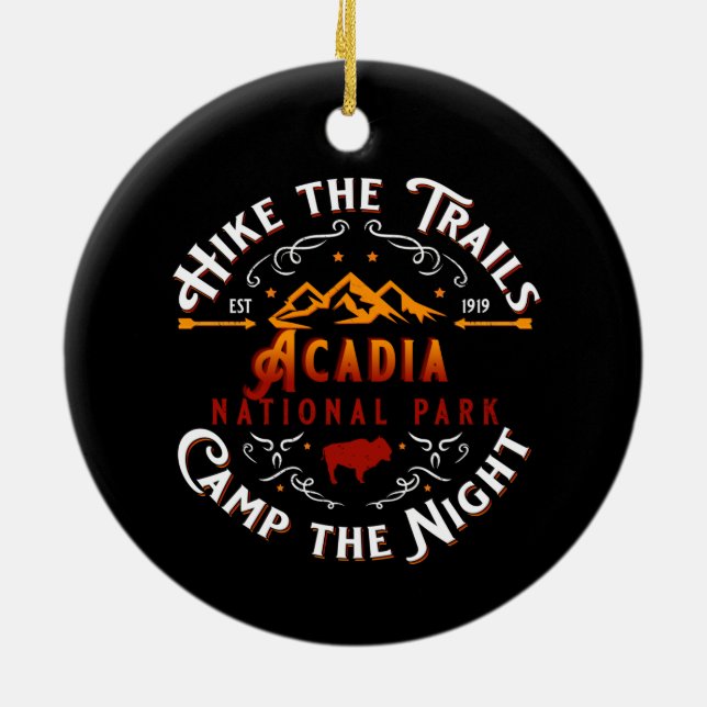 ORNAMENTO DE CERÂMICA ACADIA NATIONAL PARK HOLIDAY ORNAMENT (Traseira)