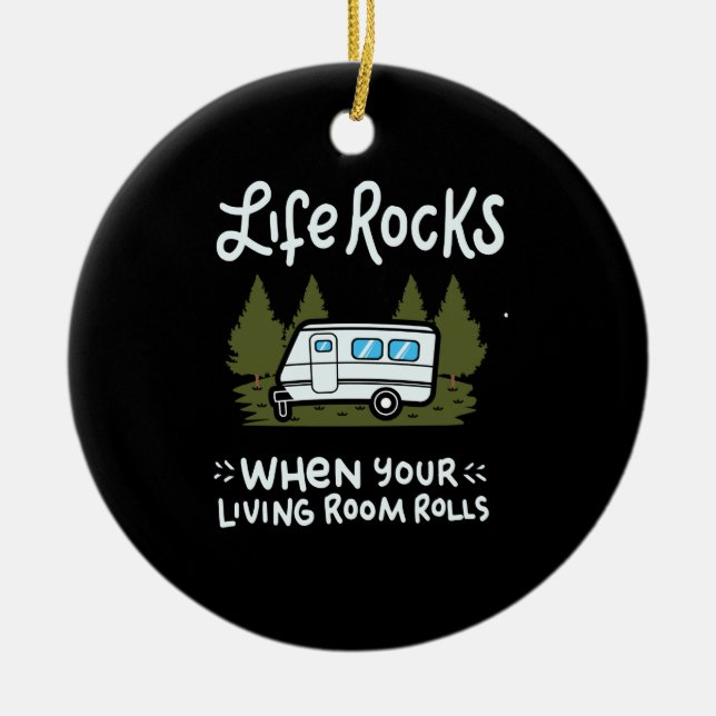 Ornamento De Cerâmica Acampamento (Frente)