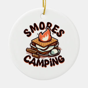 Ornamento De Cerâmica acampamento de smores