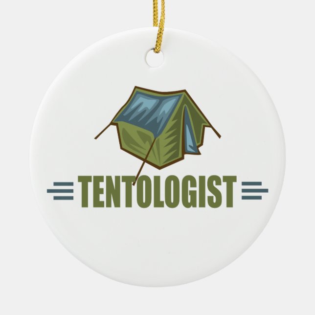 Ornamento De Cerâmica Acampamento, Tent (Frente)