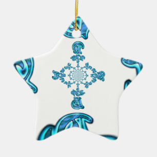 Ornamento De Cerâmica Ação Retroativa Vintage Hakuna Matata Blue Gift.pn