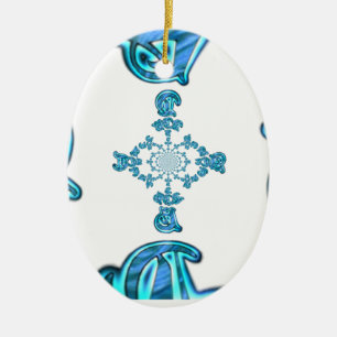 Ornamento De Cerâmica Ação Retroativa Vintage Hakuna Matata Blue Gift.pn