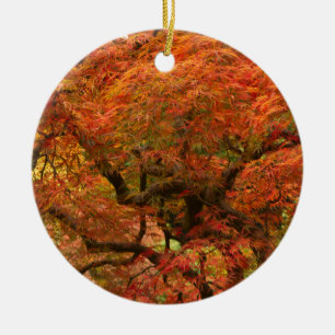Ornamento De Cerâmica Ácer japonês em cor de outono
