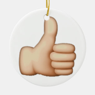 Ornamento De Cerâmica Acima - Emoji