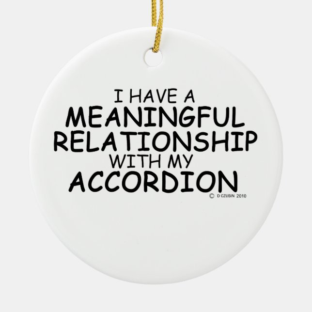 Ornamento De Cerâmica Acordo de Relações Significativas (Frente)