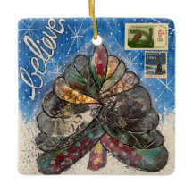 Acredite em Árvore de Natal e Carimbos