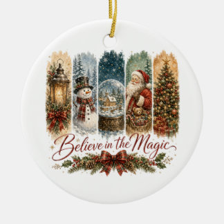 Ornamento De Cerâmica Acredite na Magia do Natal