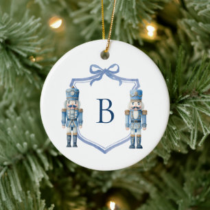 Ornamento De Cerâmica Acrônimo do Quebra-Nozes Azul Natal