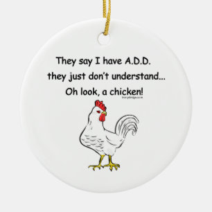 Ornamento De Cerâmica ADD Chicken Humor