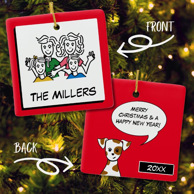 Ornamento De Cerâmica Add Your Photo | Personalize Text | Custom Photo (Criador carregado)