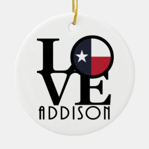 Ornamento De Cerâmica Addison LOVE
