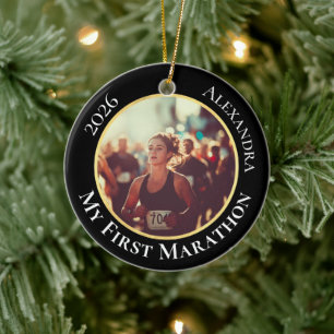 Ornamento De Cerâmica Adesivo Personalizado de 2 Lados para Maratona Esp