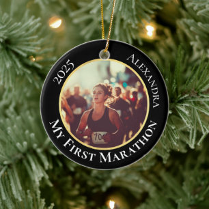 Ornamento De Cerâmica Adesivo Personalizado de 2 Lados para Maratona Esp