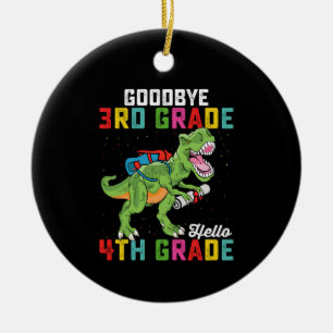 Ornamento De Cerâmica Adeus 3º ano Alô 4º ano T Rex Dinossauro