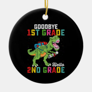 Ornamento De Cerâmica Adeus, Grau de Alô, segundo, Grau T Rex Dinossauro